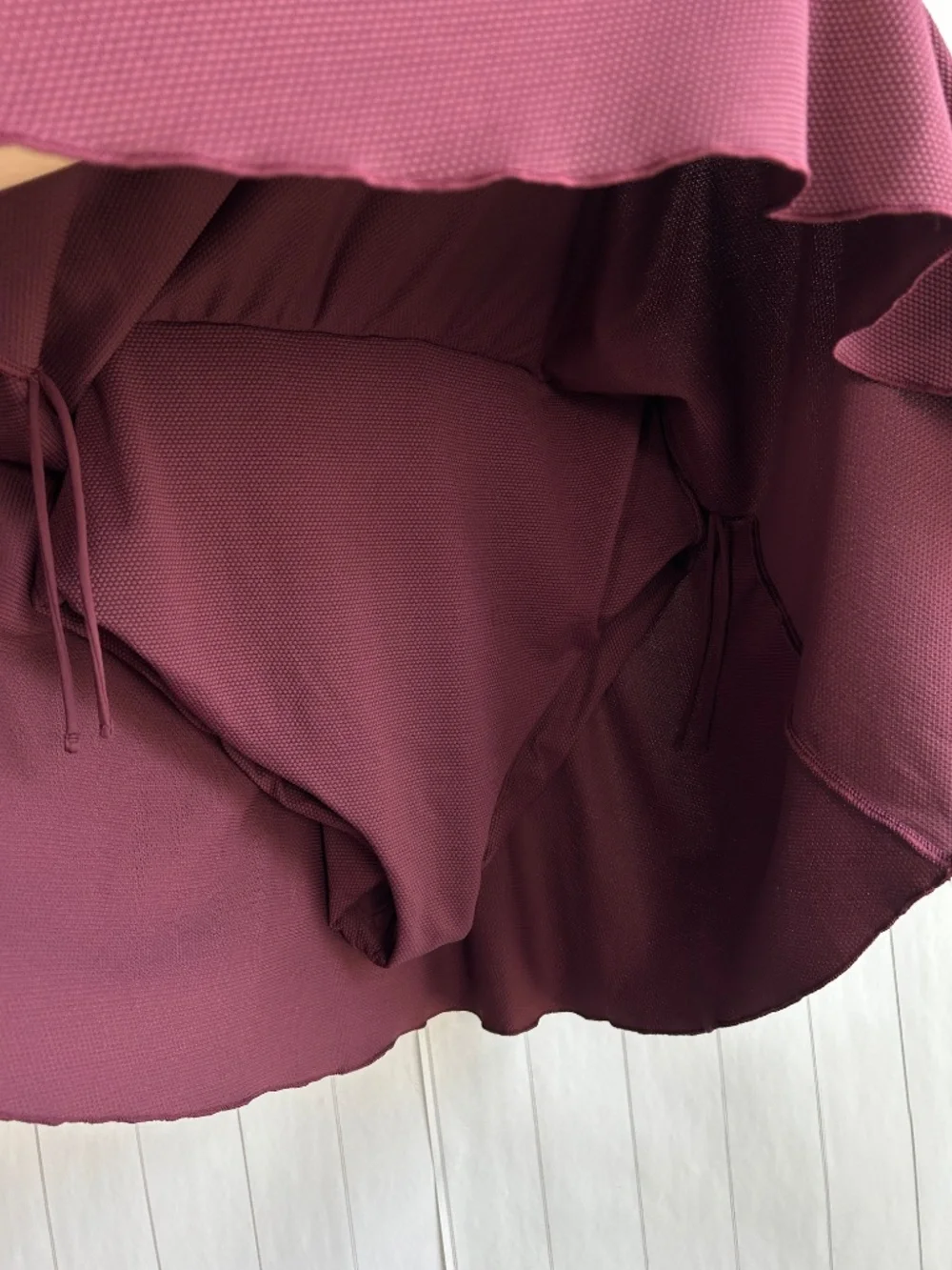 Spanx plus size 2X pike shaping swim dress burgundy v-neck UPF 50+ no padding - Picture 3 of 11